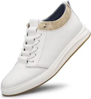 2.4?? Men Leather Height Increase Skate Board Shoes