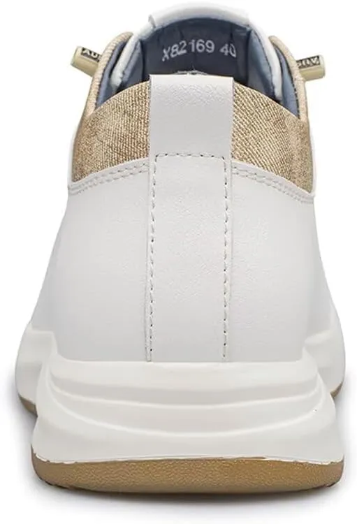 2.4?? Men Leather Height Increase Skate Board Shoes