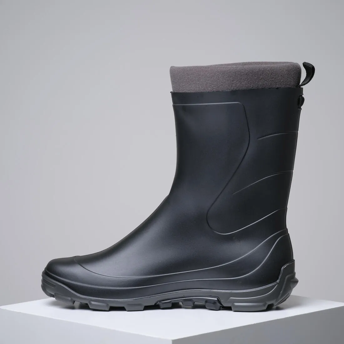 ADULT MENS AND WOMENS WARM WELLIES BLACK