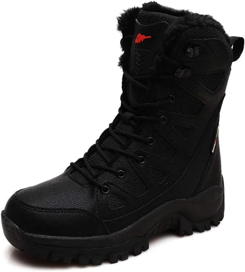 ailishabroy Men's Wild Jungle Combat Military Boots Outdoor Hiking Shoes Desert Travel Ankle Boots