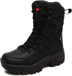 ailishabroy Men's Wild Jungle Combat Military Boots Outdoor Hiking Shoes Desert Travel Ankle Boots
