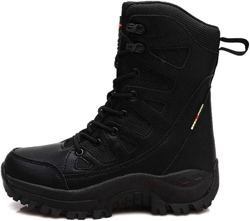 ailishabroy Men's Wild Jungle Combat Military Boots Outdoor Hiking Shoes Desert Travel Ankle Boots