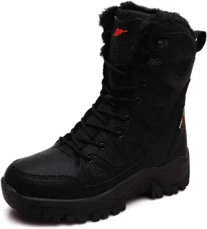 ailishabroy Men's Wild Jungle Combat Military Boots Outdoor Hiking Shoes Desert Travel Ankle Boots