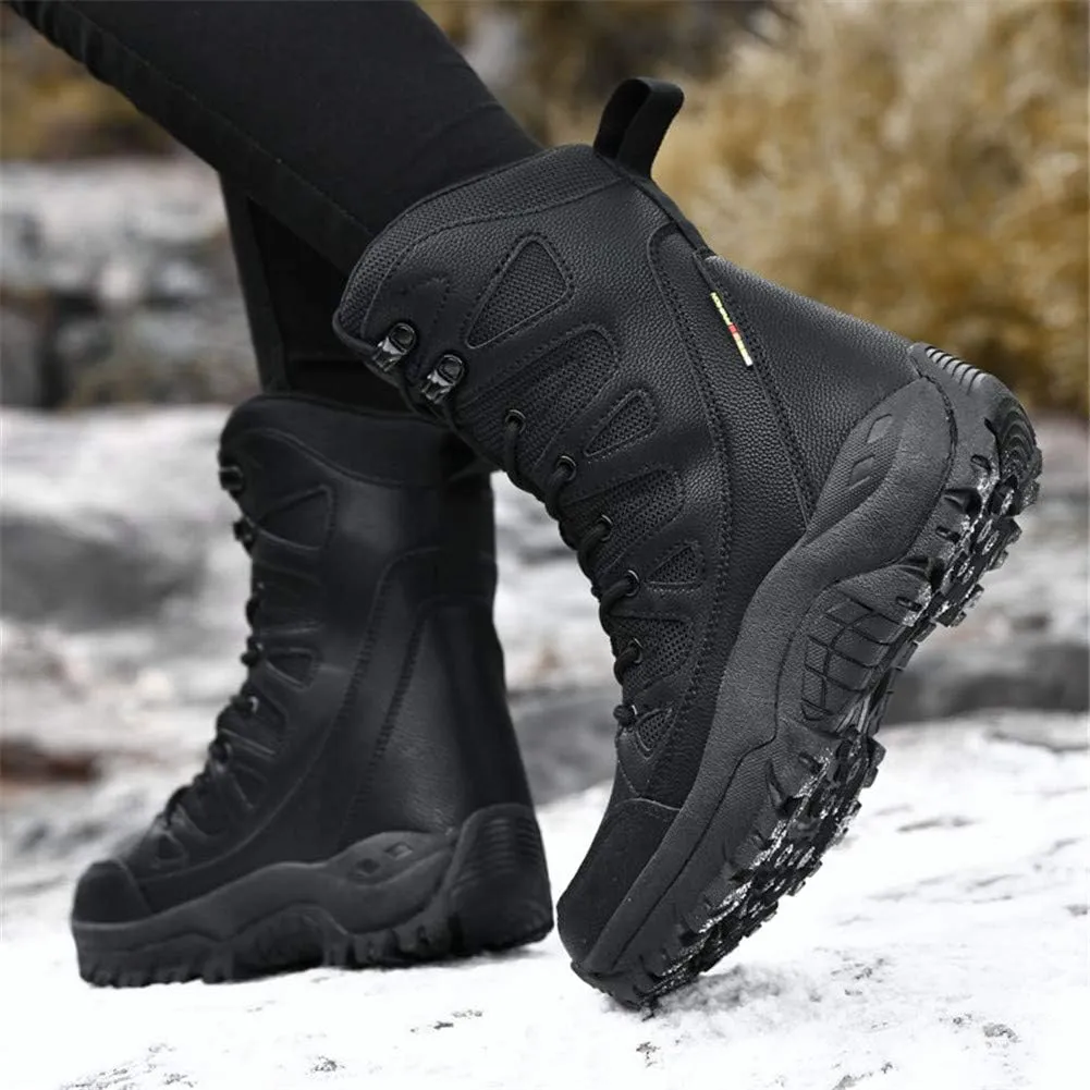 ailishabroy Men's Wild Jungle Combat Military Boots Outdoor Hiking Shoes Desert Travel Ankle Boots