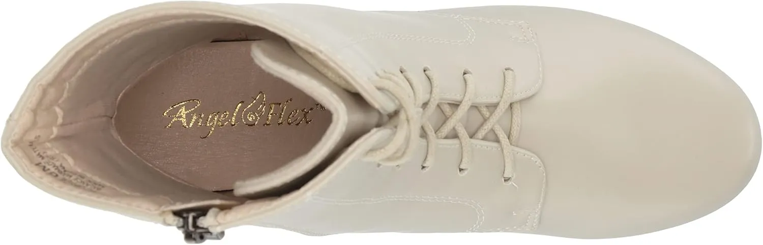 AmeriMark Jada Lace Up Ankle Boots Low Heeled Boots for Women