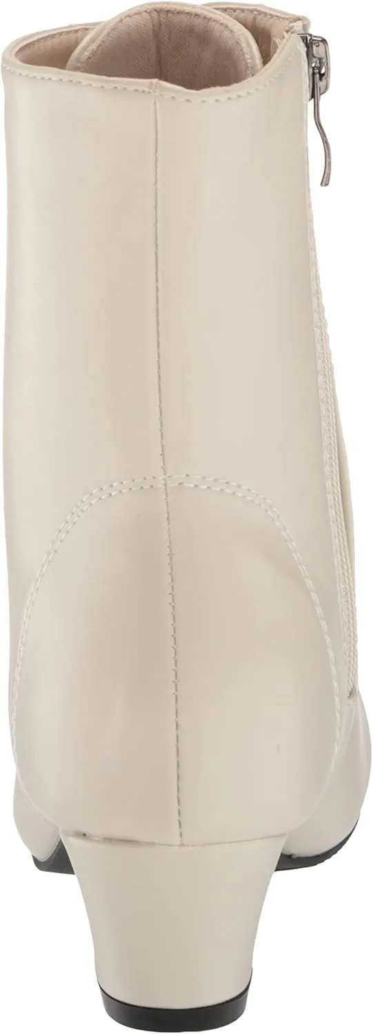 AmeriMark Jada Lace Up Ankle Boots Low Heeled Boots for Women