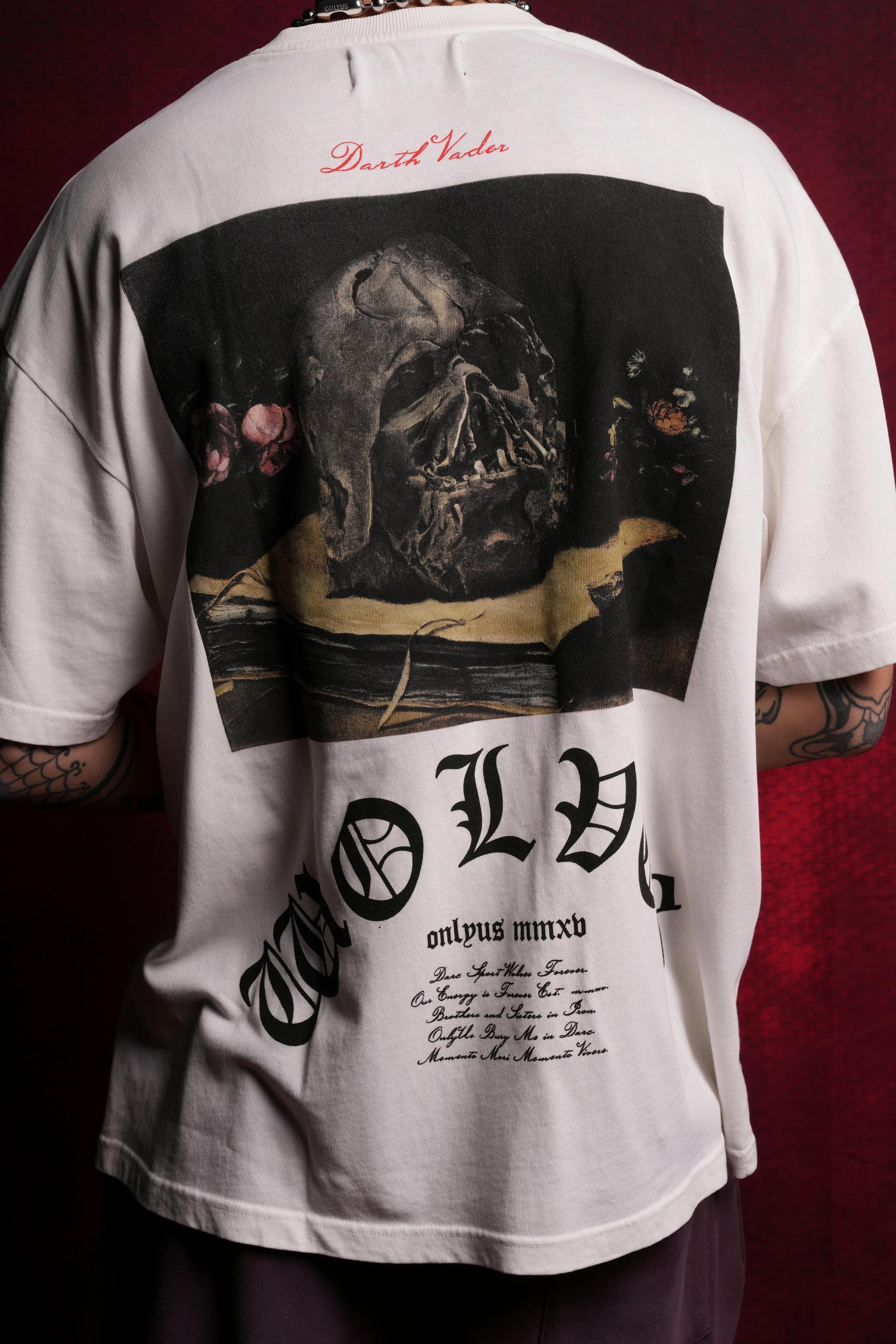 Ashes Of The Dark Lord "Premium" Oversized Tee in Cream