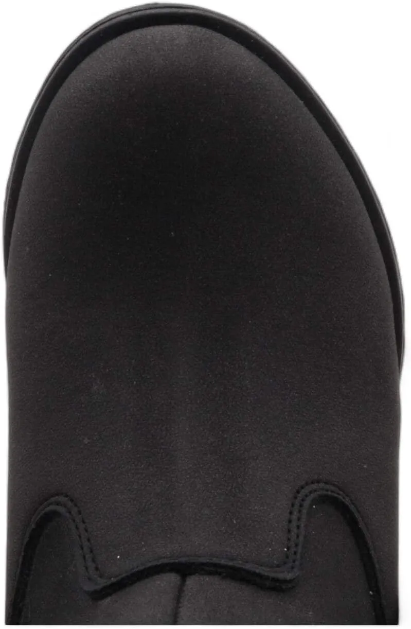 Ashley Girl's Black Faux Leather Boots