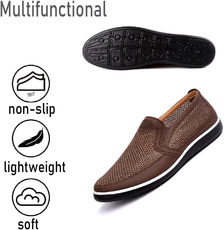 Asifn Mens Casual Mesh Loafers Summer Breathable Walking Shoes Comfortable Lightweight Driving Shoes Travelling Fashion Shoes