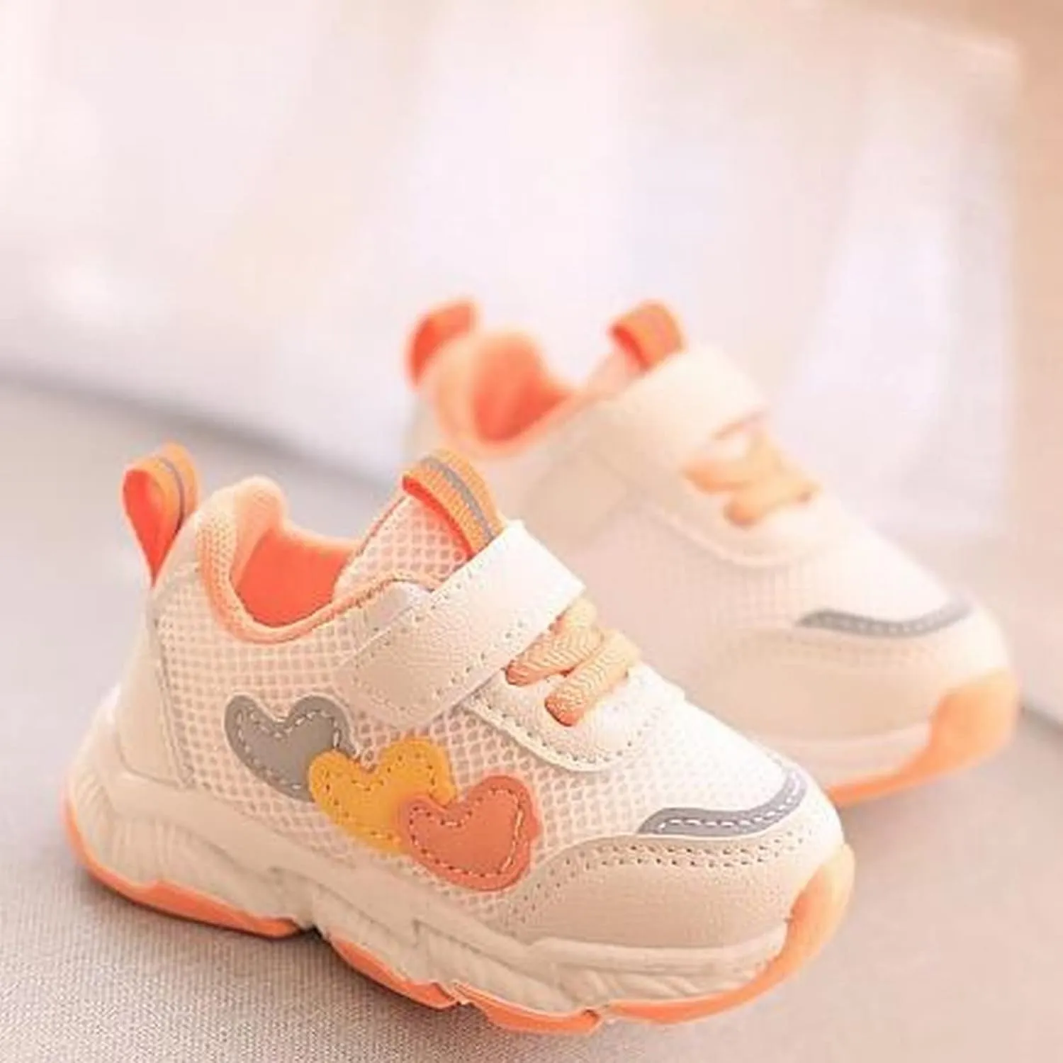 Baby Mesh Sneakers Toddler Kid's Cute Casual Lightweight Walking Athletic Shoes Boys and Girls Mesh Strap Sneakers