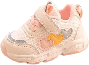Baby Mesh Sneakers Toddler Kid's Cute Casual Lightweight Walking Athletic Shoes Boys and Girls Mesh Strap Sneakers