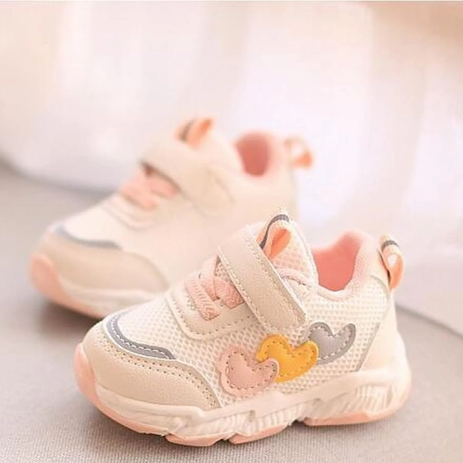 Baby Mesh Sneakers Toddler Kid's Cute Casual Lightweight Walking Athletic Shoes Boys and Girls Mesh Strap Sneakers