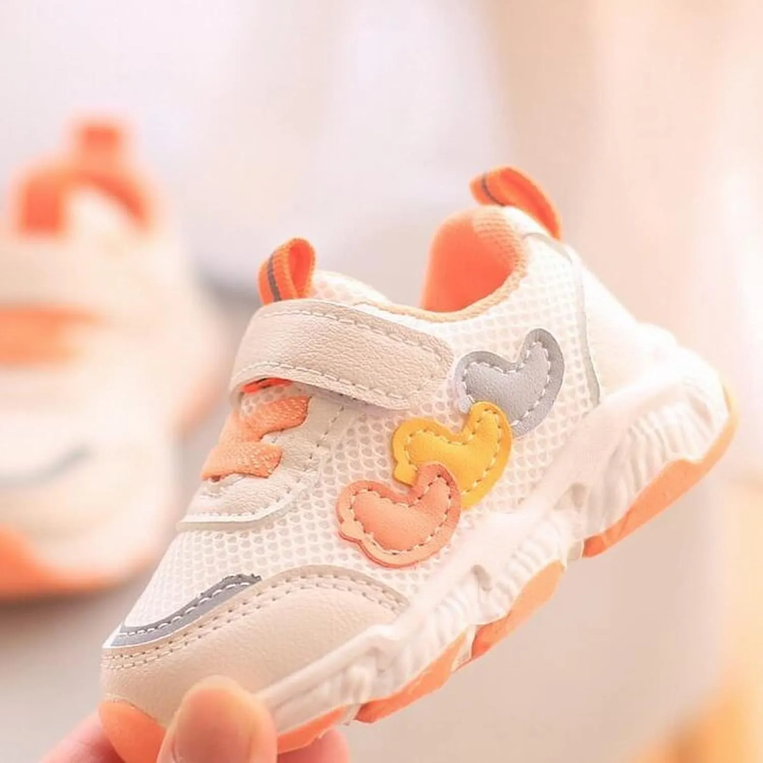 Baby Mesh Sneakers Toddler Kid's Cute Casual Lightweight Walking Athletic Shoes Boys and Girls Mesh Strap Sneakers