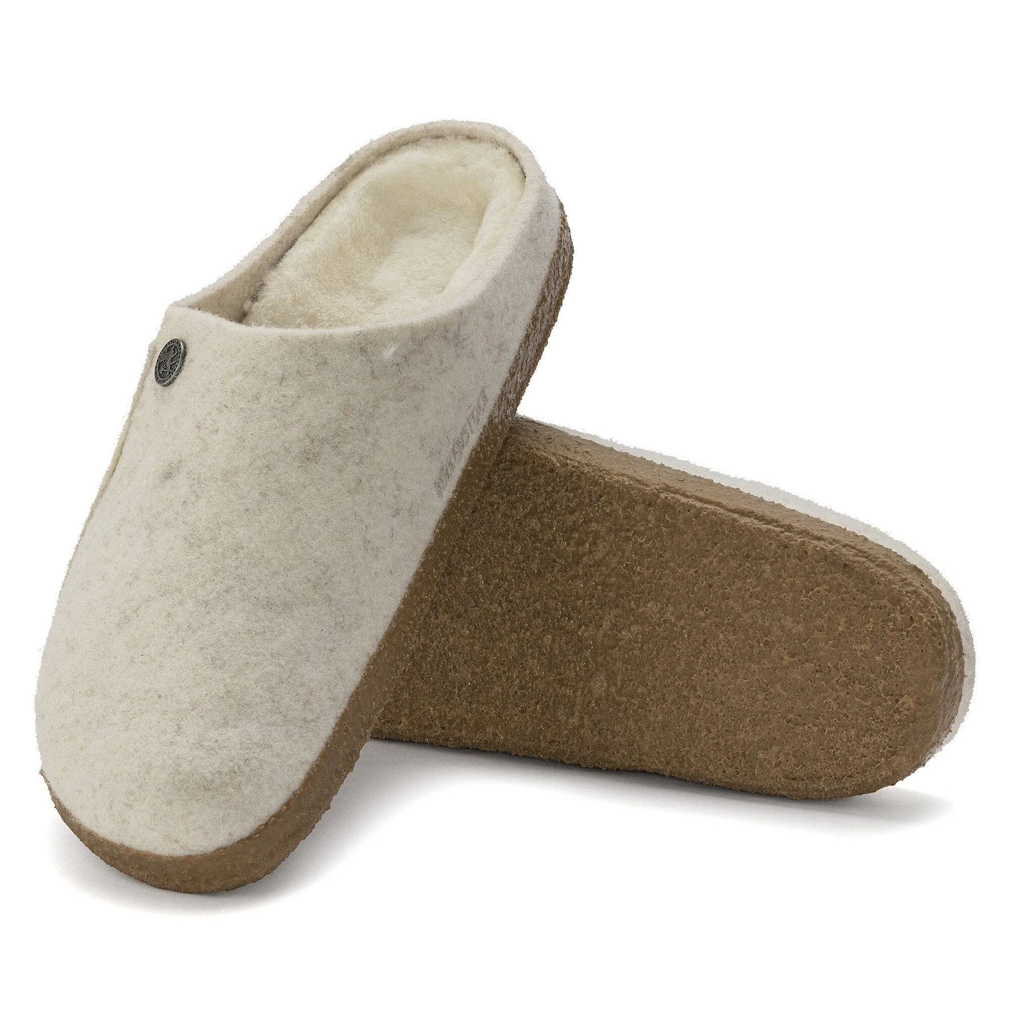 Birkenstock Zermatt Shearling Wool Slippers- Ecru