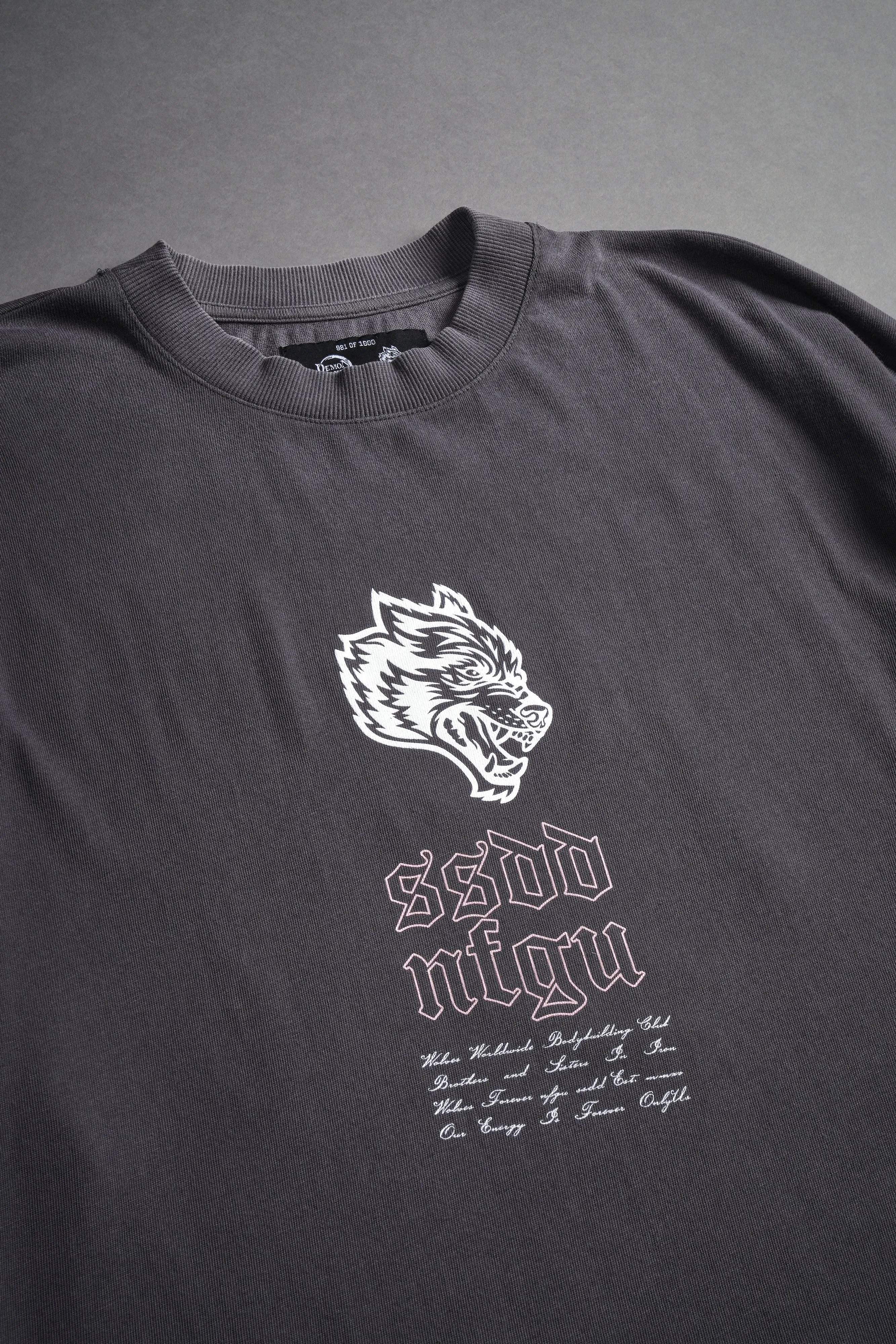 Breath Of Wolves "Premium" Oversized Tee in Wolf Gray