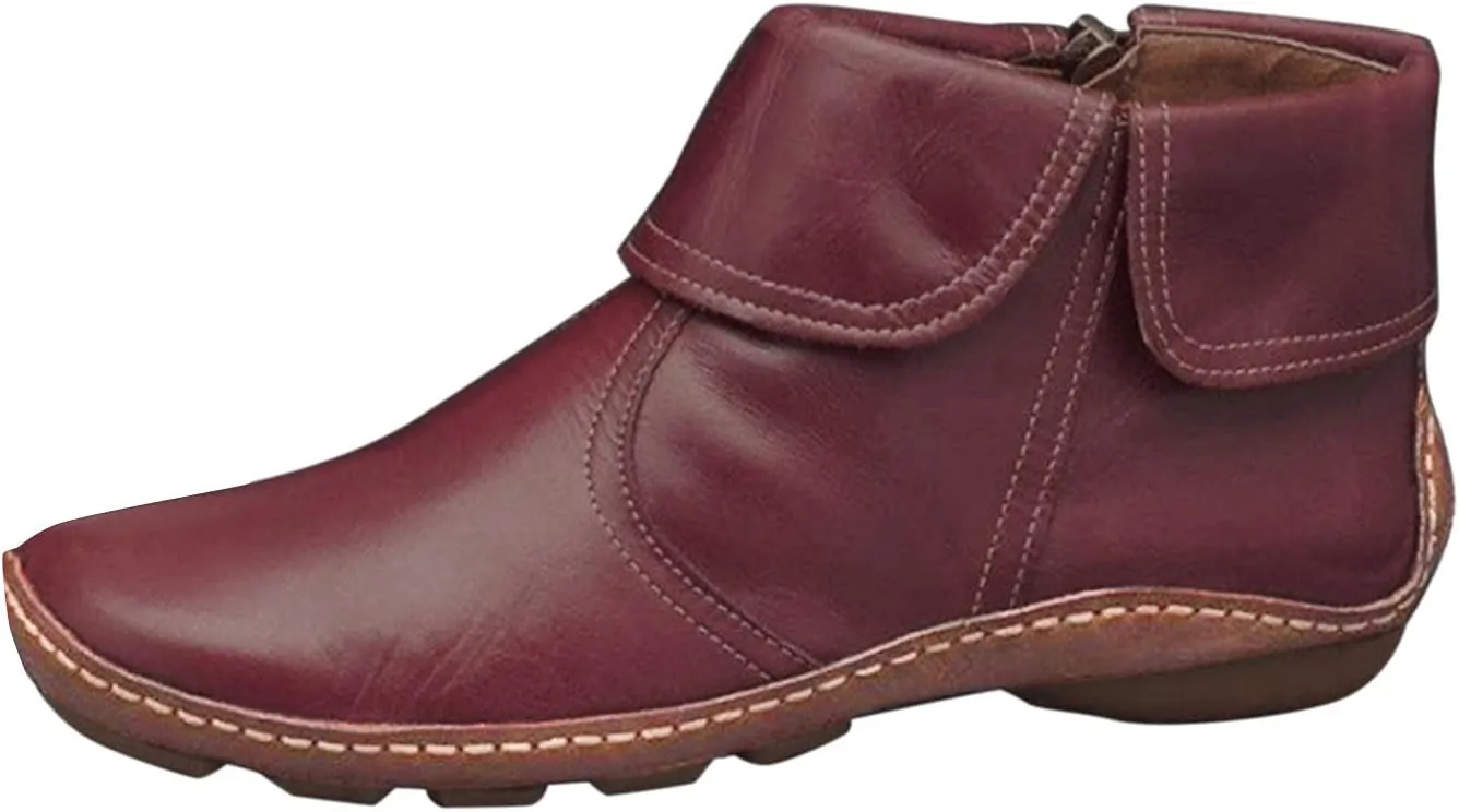 Brown Ankle Boots Botas Negras Para Mujer Women Leather Boots Women Wide Width Womens Leather Booties and Ankle Boots Women Lace Up Buckle Belt High Heels Platform Ankle Boots