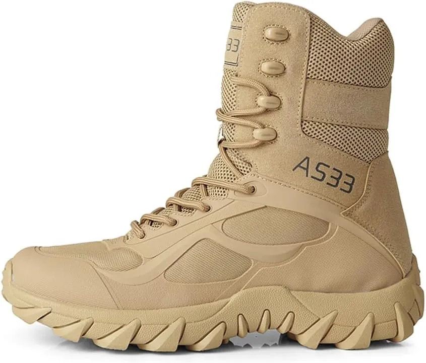 CHUUMEE Men's Tactical Hiking Boots 8 Inches Waterproof Anti-slip Work Boots Military Desert Boots