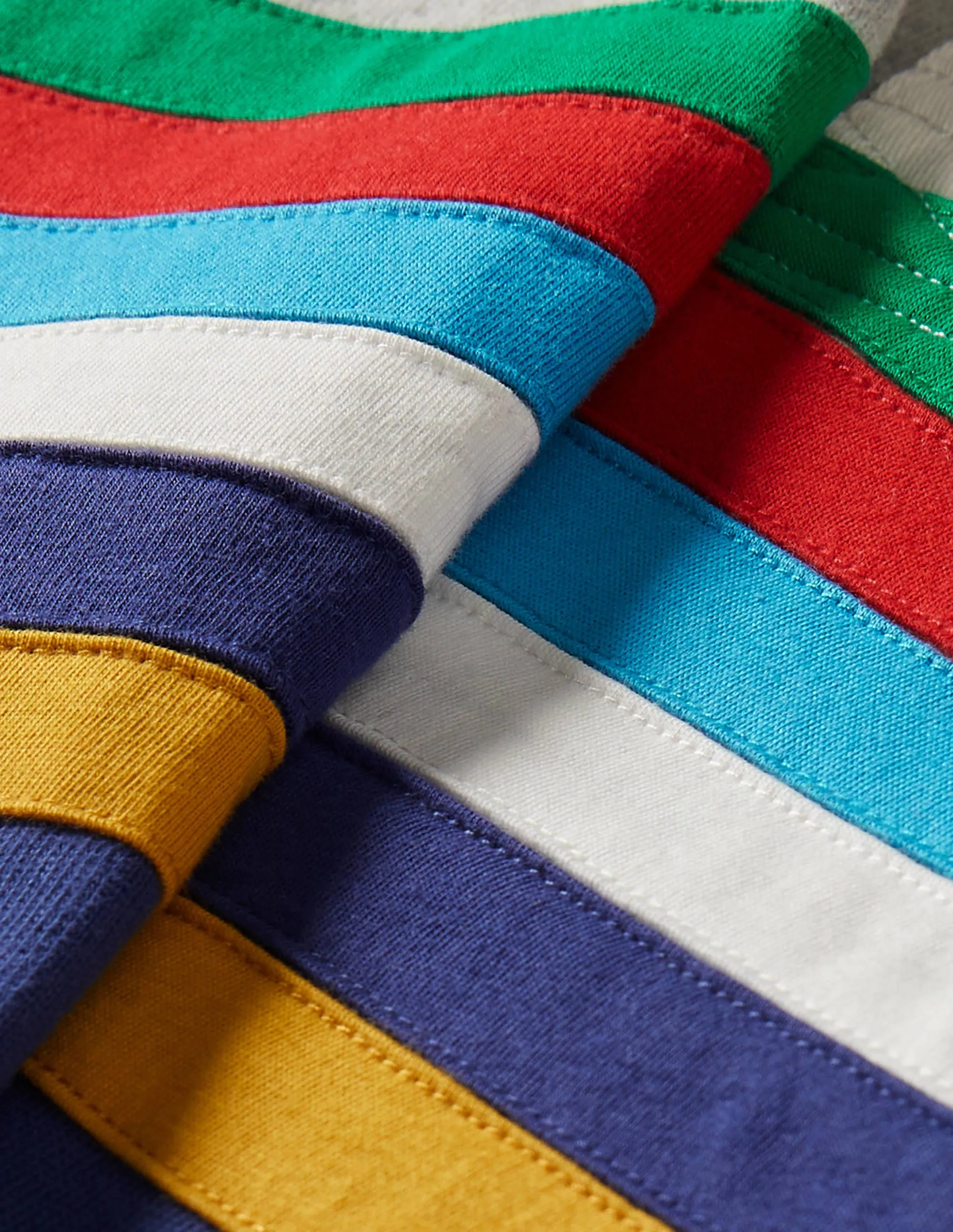 Colourblock Rugby Shirt-Colourblock Rainbow Stripe