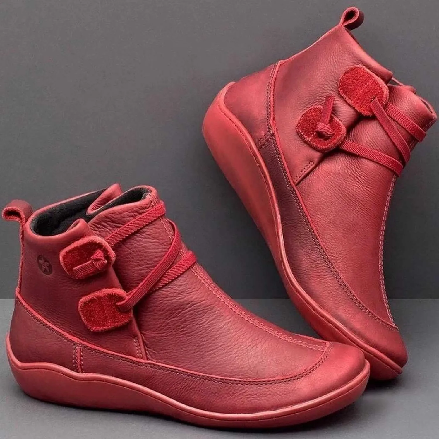 Cowboy Ankle Boots for Women Boots for Women Heeled Boot Women's Black Combat Boots Womens Leather Ankle Boots Flat Women Lace Up Buckle Belt High Heels Platform Ankle Boots
