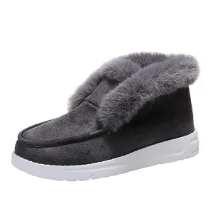 Cuzcare Orthopedic Women Boots Warm Plush Fur Chic Snow Ankle Boots