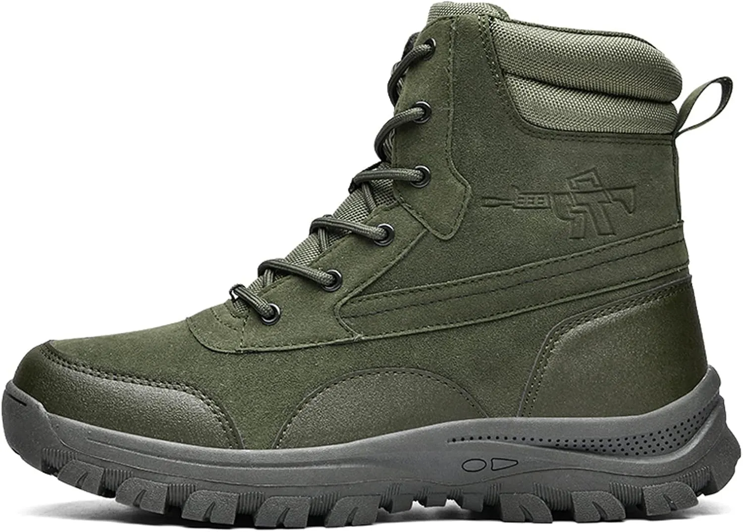 Eliogn Men's Military Tactical Boots Combat Outdoor Walk Leather Lightweight Desert Boots