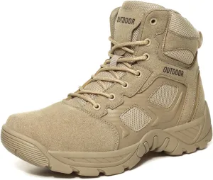 Eliogn Men's Training Boots Hiking Shoes Military Tactical Combat Outdoor Jungle Work Boots