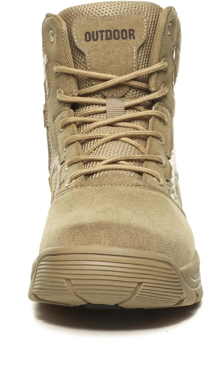 Eliogn Men's Training Boots Hiking Shoes Military Tactical Combat Outdoor Jungle Work Boots