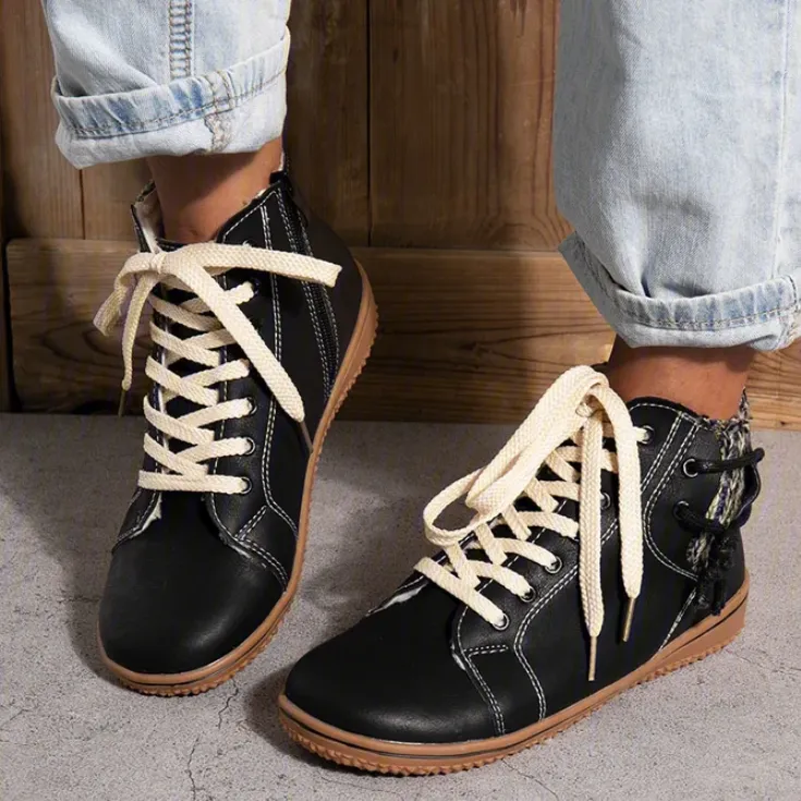 elveswallet Flat Ankle Plus Velvet Warm Snow Boot