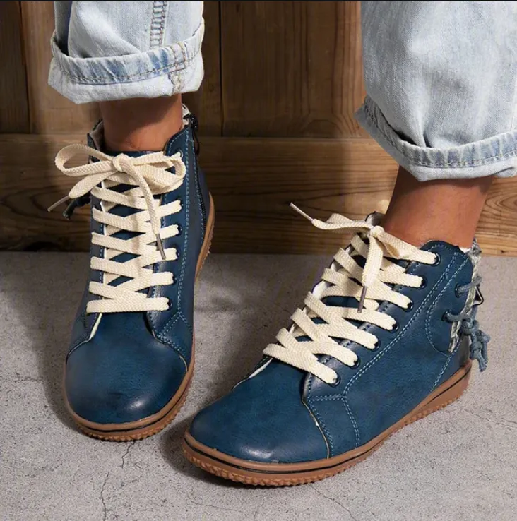 elveswallet Flat Ankle Plus Velvet Warm Snow Boot