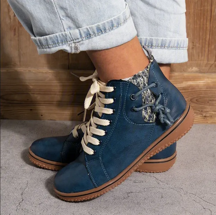 elveswallet Flat Ankle Plus Velvet Warm Snow Boot