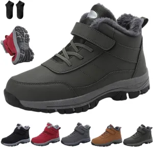 Ergonomic Winter Boots,Cushioning Mountaineering Orthopedic Shoes for Women Men,Men's Slip on Warm Lined Waterproof Sneakers