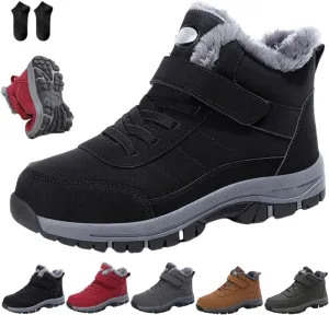 Ergonomic Winter Boots,Cushioning Mountaineering Orthopedic Shoes for Women Men,Men's Slip on Warm Lined Waterproof Sneakers