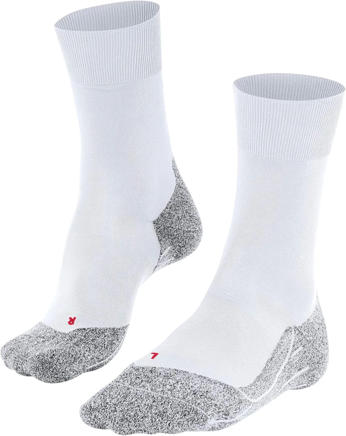FALKE Women's RU4 Endurance Light Running Socks, Mid Calf, Light Cushion, Breathable Quick Dry, Lyocell Vegan, White (White-Mix 2020), 5-6, 1 Pair