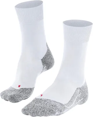 FALKE Women's RU4 Endurance Light Running Socks, Mid Calf, Light Cushion, Breathable Quick Dry, Lyocell Vegan, White (White-Mix 2020), 5-6, 1 Pair