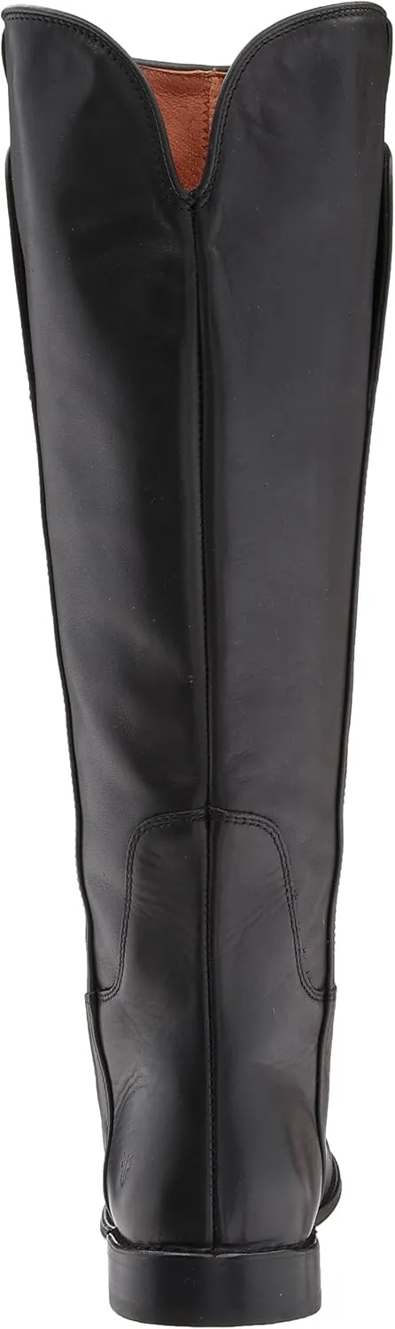 Frye Paige Tall Riding Boots for Women Made from Antiqued Italian Leather with Overlapping Front Panels, Stacked Leather Heel, and Leather Outsole ?C 16?? Shaft Height