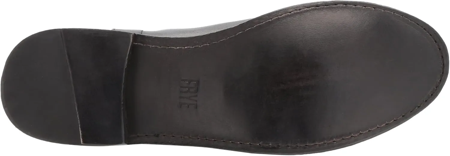 Frye Paige Tall Riding Boots for Women Made from Antiqued Italian Leather with Overlapping Front Panels, Stacked Leather Heel, and Leather Outsole ?C 16?? Shaft Height