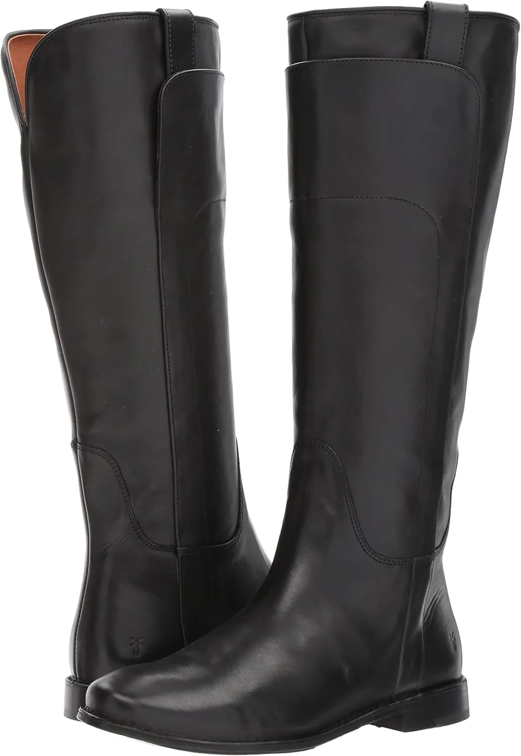 Frye Paige Tall Riding Boots for Women Made from Antiqued Italian Leather with Overlapping Front Panels, Stacked Leather Heel, and Leather Outsole ?C 16?? Shaft Height