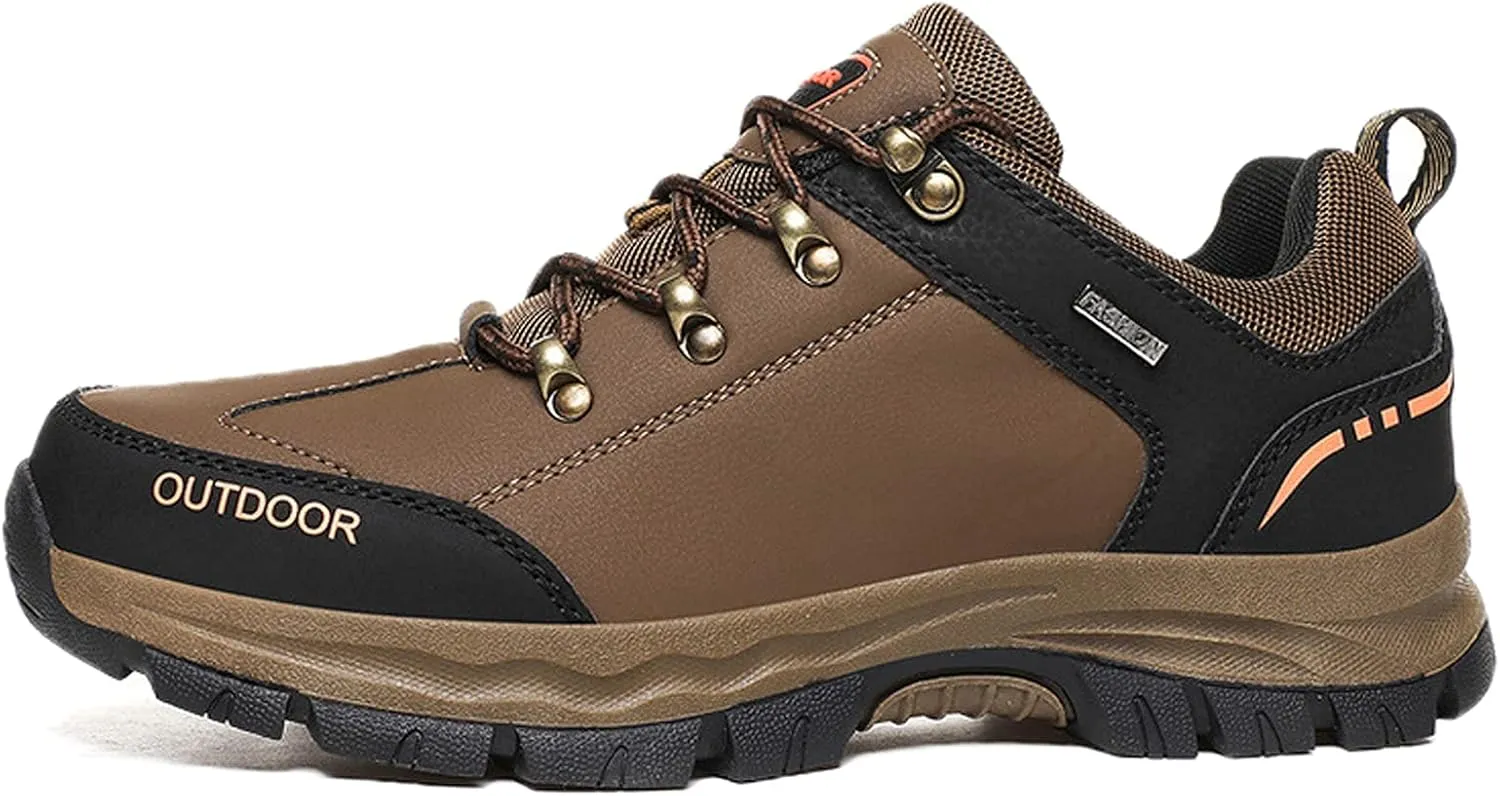 hongrenamz Mens Walking Waterproof Boots Casual Lightweight Sports Mountaineering Hiking Trekking Shoe