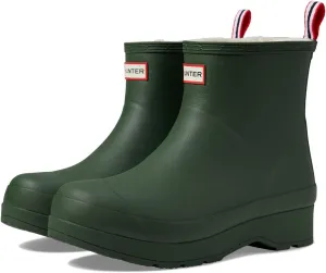 Hunter Play Short Sherpa Insulated Boot - Boots for Men - Textile Lining - Low Block Heel - Synthetic Upper Flexing Green/White Willow 13 M