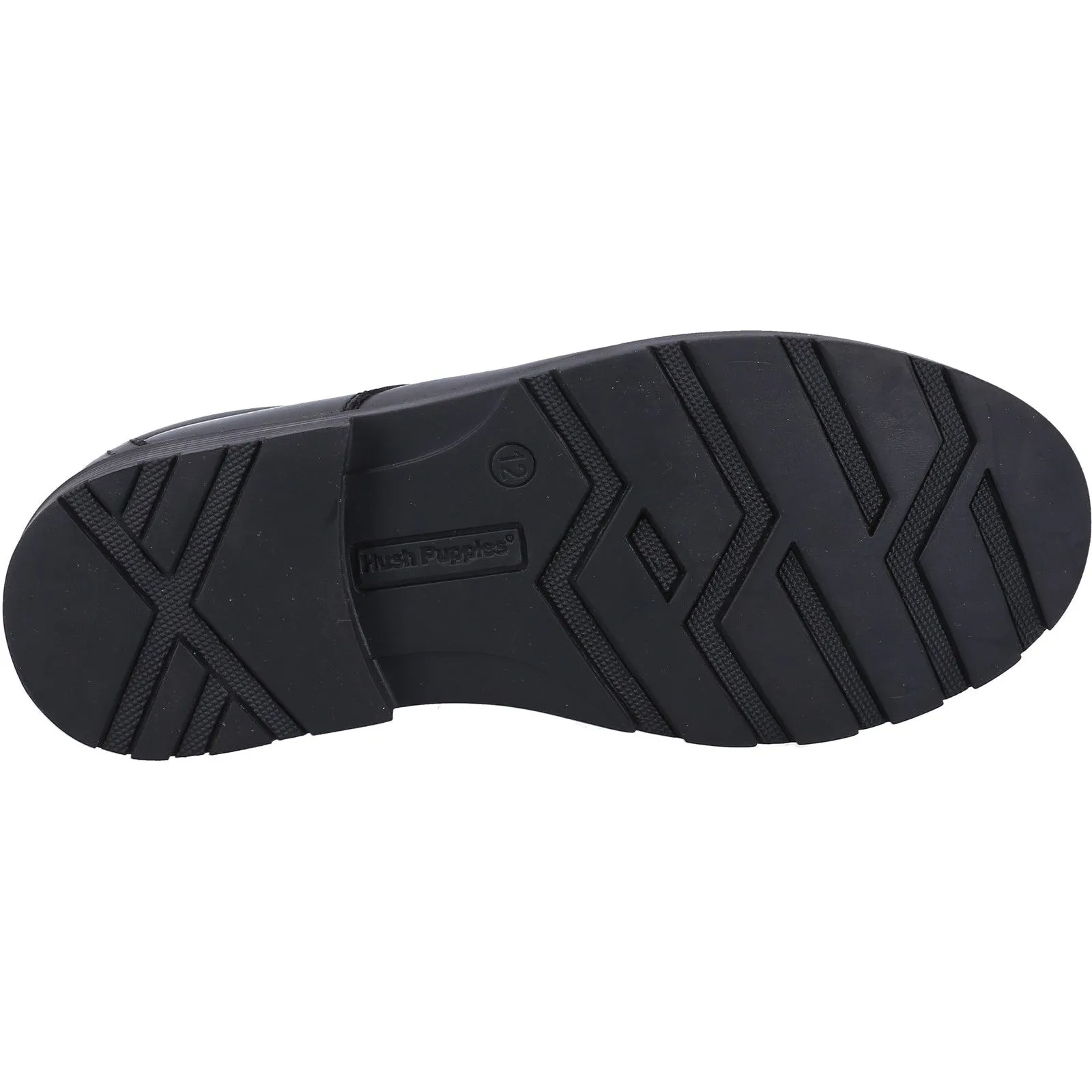 Hush Puppies Boys Oliver Leather School Shoes - Black