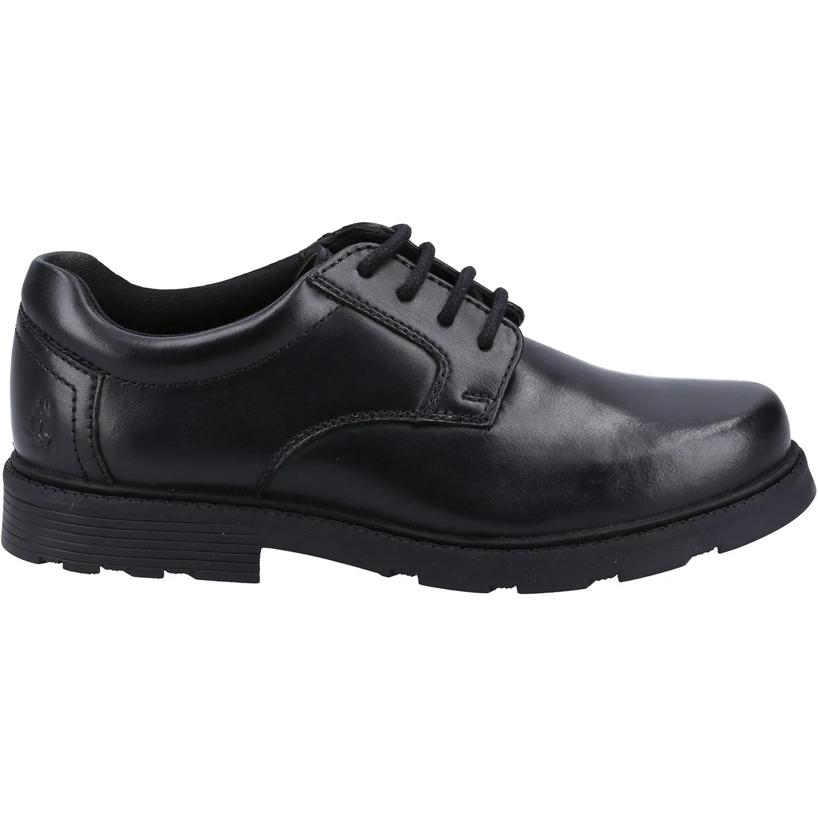 Hush Puppies Boys Oliver Leather School Shoes - Black