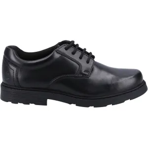 Hush Puppies Boys Oliver Leather School Shoes - Black