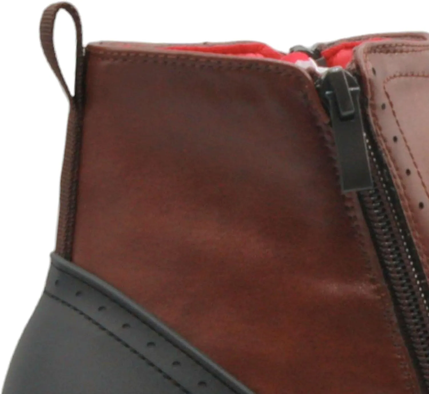 Jazam?? Men's 49904 Leather Lined Double Zip Cap Toe Dress Bootie Ankle Boots