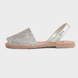 Joan Glitter Menorcan Avarcas Sandals - Champagner Gold