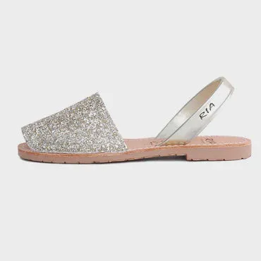 Joan Glitter Menorcan Avarcas Sandals - Champagner Gold