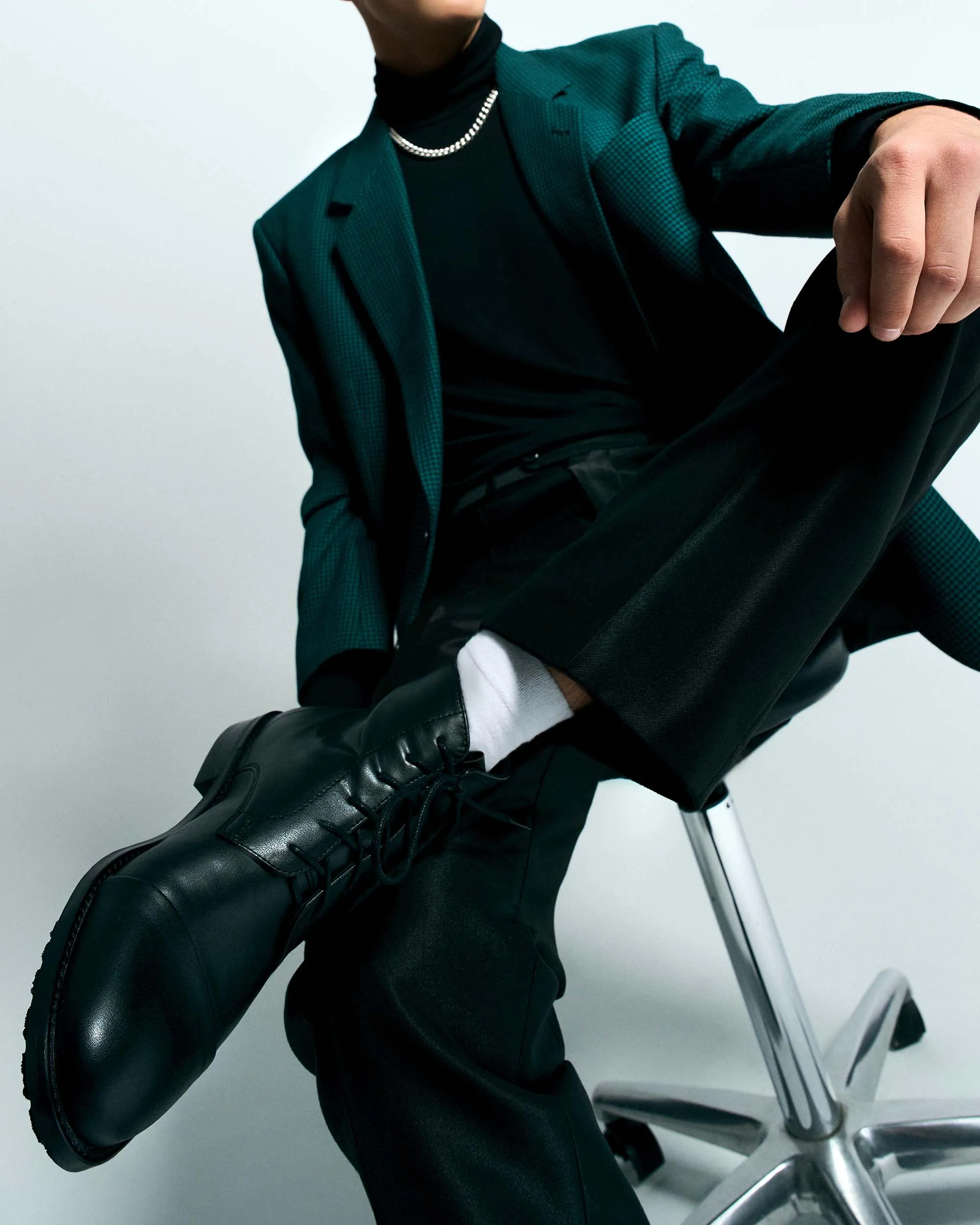 Laced-up Ankle Boots made of vegan corn leather