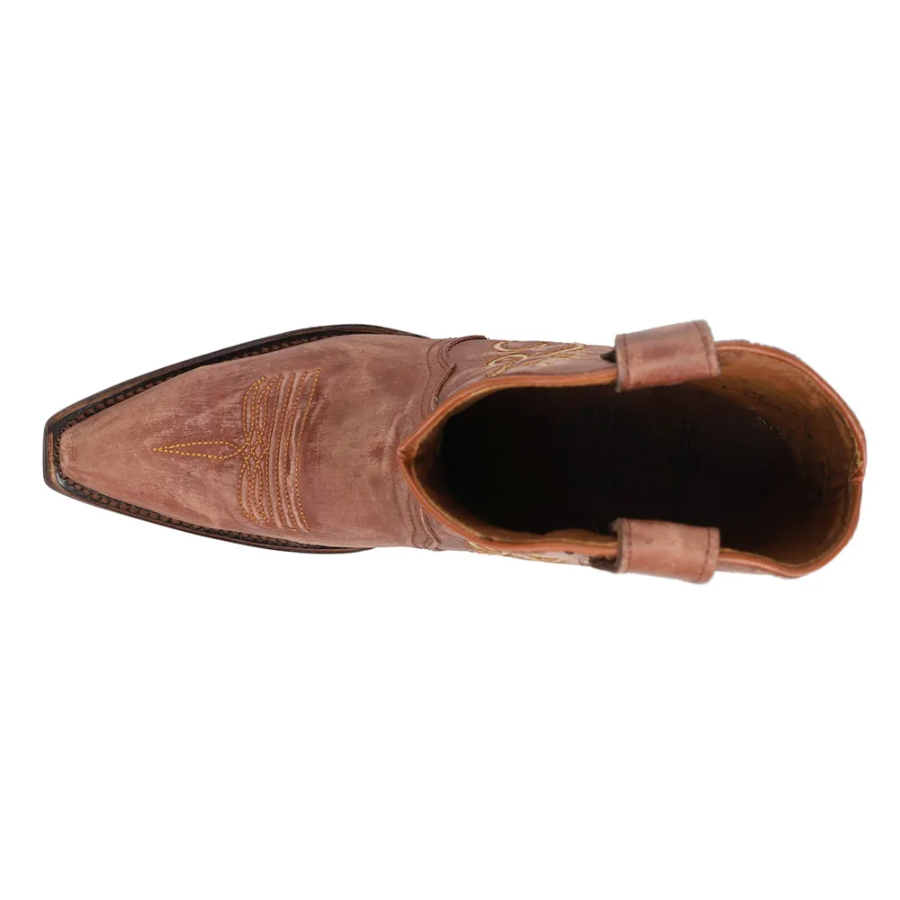 Ld Triad Embroidery Snip Toe Cowboy Booties