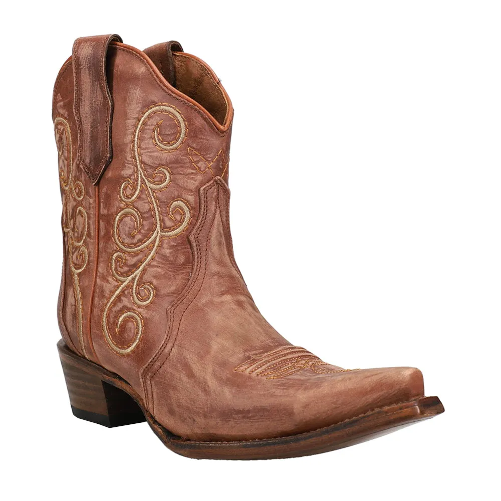 Ld Triad Embroidery Snip Toe Cowboy Booties