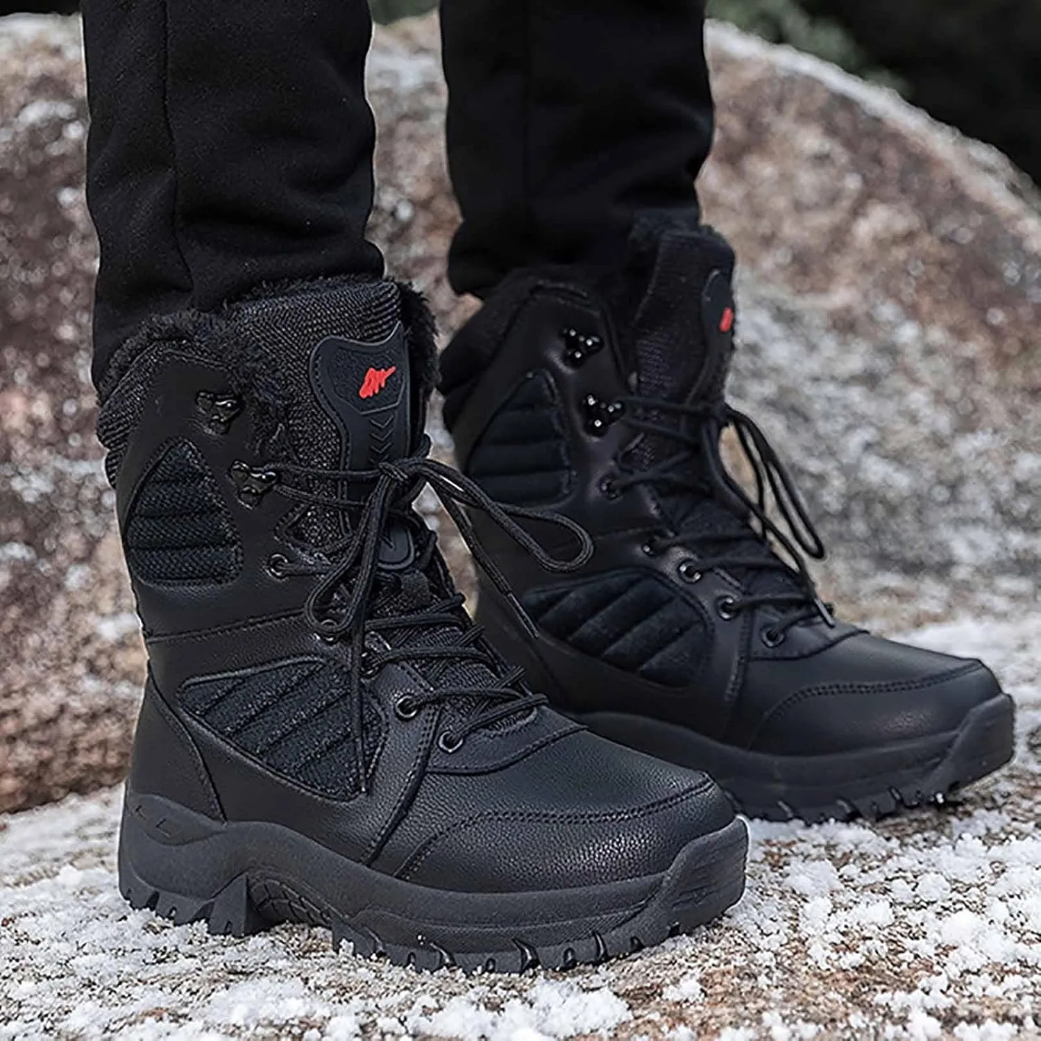 Lightweight Combat Boots, Outdoor Men's Tactical Military Combat Boots Water Resistant Hiking Boots Breathable Jungle Desert Combat Boots with Sports Socks