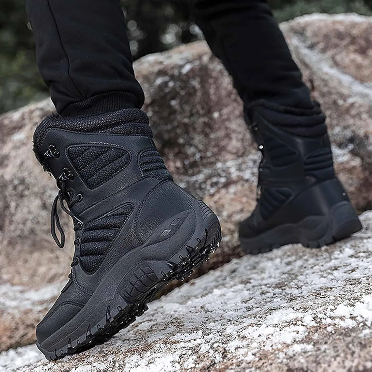 Lightweight Combat Boots, Outdoor Men's Tactical Military Combat Boots Water Resistant Hiking Boots Breathable Jungle Desert Combat Boots with Sports Socks